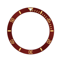 OEM personnalisé 38x30.5mm, insert de lunette en aluminium pour 41mm, bleu avec ruban adhésif 3M