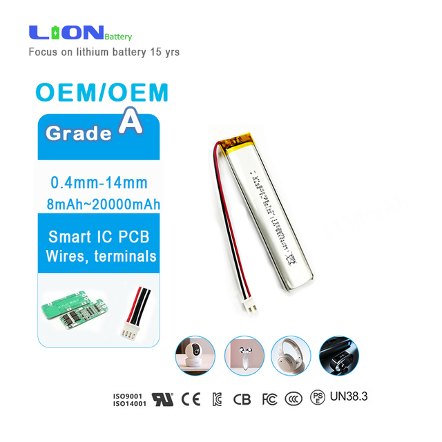 Polymer Lithium Battery 3.7v 1500mah 802085 Lithium Ion Battery Rechargeable Have UL/KC/CE/UM38.3 for Smart Home