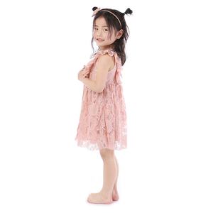 Commercio all'ingrosso Boutique di Estate Dei Bambini Del <span class=keywords><strong>Vestito</strong></span> Del Bambino Vestiti Delle Ragazze Senza Maniche Con Scollo A V Rosa Abito di Pizzo <span class=keywords><strong>per</strong></span> L'estate - Product Image 3