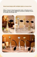 Bouteille d'arôme en verre transparent de 90 ml, instrument d'aromathérapie en laiton pour spa, huile essentielle, parfum, arôme de grains de café, mini-bouteille dorée