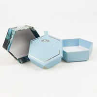 Cajas de Regalo Hexagonales de Cartón Reciclable Personalizadas al por Mayor con Laminado Mate para Empaque de Joyería Moderna
