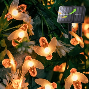 <span class=keywords><strong>Guirlande</strong></span> <span class=keywords><strong>solaire</strong></span> LED, étanche, en forme d'abeille, féerique, luminaire décoratif d'extérieur, idéal pour les vacances, une cour ou la décoration d'une maison - Product Image 2