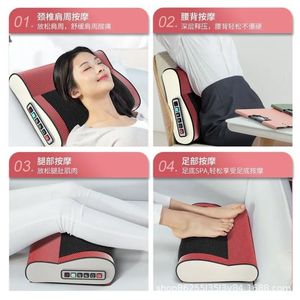 Multi Functional Heated Massage Cervical Pillow Neck Massager With <b>Heating</b> And Kneading <b>USB</b> Rechargeable Large Red - Product Image 3