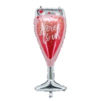 Nouveauté : Ballons Cœur en Aluminium de 18 Pouces pour la Saint-Valentin, Ballons en Forme de Verre à Vin et Nuage Arc-en-ciel, Décoration de Fête de la Saint-Valentin en Stock