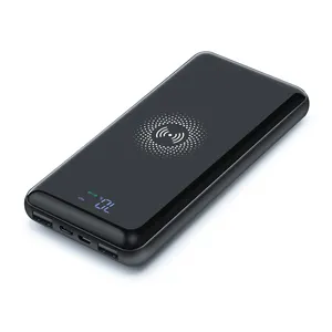 Nouvel écran numérique 20000mah banque d'alimentation sans fil 2.1A charge rapide 10000mah USB C Powerbank