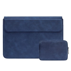 กระเป๋าใส่แล็ปท็อปขนาด 13-14 นิ้ว สำหรับ MacBook  วัสดุหนัง PU กันน้ำ  แบบด้าน  พร้อมขาตั้งและช่องใส่ของเสริม - Product Image 2