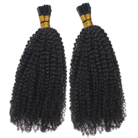 Extensions de cheveux Microlink Cheveux vierges brésiliens Bouclés I Tip Cheveux humains Kératine froide Fusion Stick Tip Extension