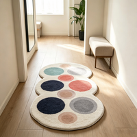 Tapis de couloir long antidérapant, tapis de sol doux lavable, tapis décoratif pour chambre à coucher, chevet, entrée, décoration intérieure
