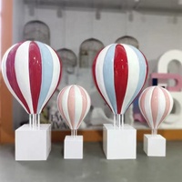 Support de ballon à air chaud personnalisé, accessoire de ballon en fibre de verre/en résine blanche et bleue, chandelle pour décoration de fête