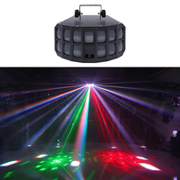 Super Mini 50W 4in1 DMX Led Papillon Derby Lumière 2 Couches Faisceau Laser pour KTV DJ Stage Party Disco Bar Club Éclairage