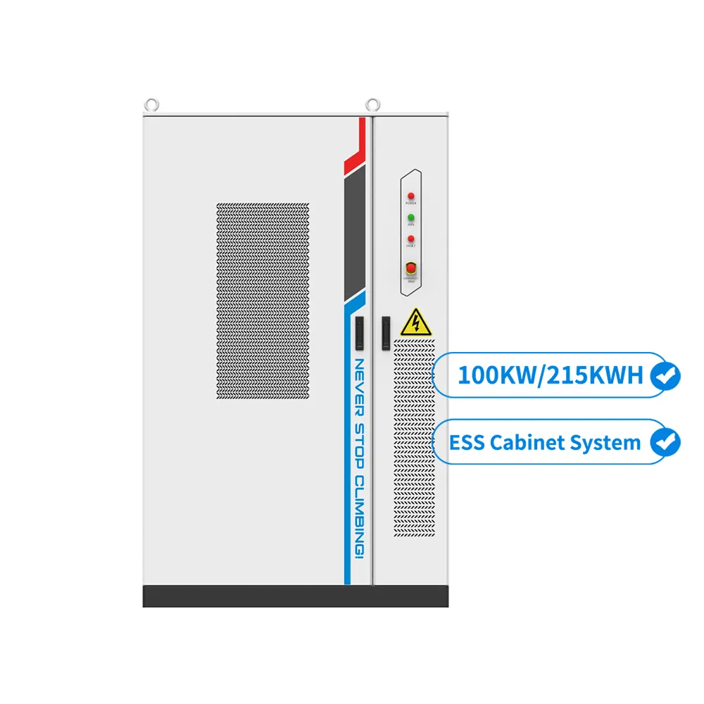 100kw 215kwh tắt lưới trên hệ thống lưu trữ năng lượng công nghiệp lưới Tích hợp hệ thống lưu trữ năng lượng mặt trời Tùy Chỉnh thương mại