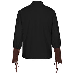 Disfraz de Pirata Renacentista para <span class=keywords><strong>Hombre</strong></span>, <span class=keywords><strong>Chaleco</strong></span> Medieval, Pantalones Cortos, <span class=keywords><strong>Traje</strong></span> para Niños, Carnaval de Halloween, Camisa de <span class=keywords><strong>Hombre</strong></span> con <span class=keywords><strong>Plumas</strong></span> de Cielo Corto - Product Image 2