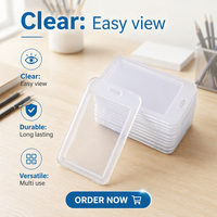 Porte-cartes d'identité flexible en plastique transparent rigide, étui transparent en PP pour cartes d'identité