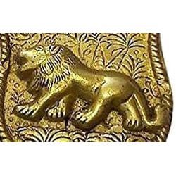 Tiger Engraved Brass <b>Padlock</b> Door Lock 2 Keys Fully Functional Anti-Theft Waterproof Features for Indoor Use Golden Tiger Design - Product Image 3