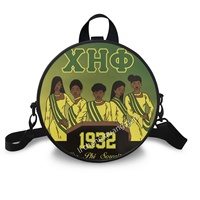 Nouveau sac rond pour femme en PU, design personnalisé Chi Eta Phi 1932, sac de shopping tendance pour sororité, sac rond de haute qualité