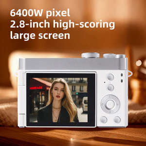 Cámara Digital 4K de Moda en las Redes Sociales, 64MP, Pantalla Lateral Abatible, Zoom 16X, Cámara Compacta para Vlogging - Product Image 4
