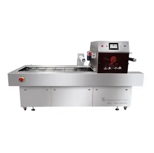 Automatic continuous vaccuum MAP tray sealing machine for premade dishes fruit vacuum packing machine