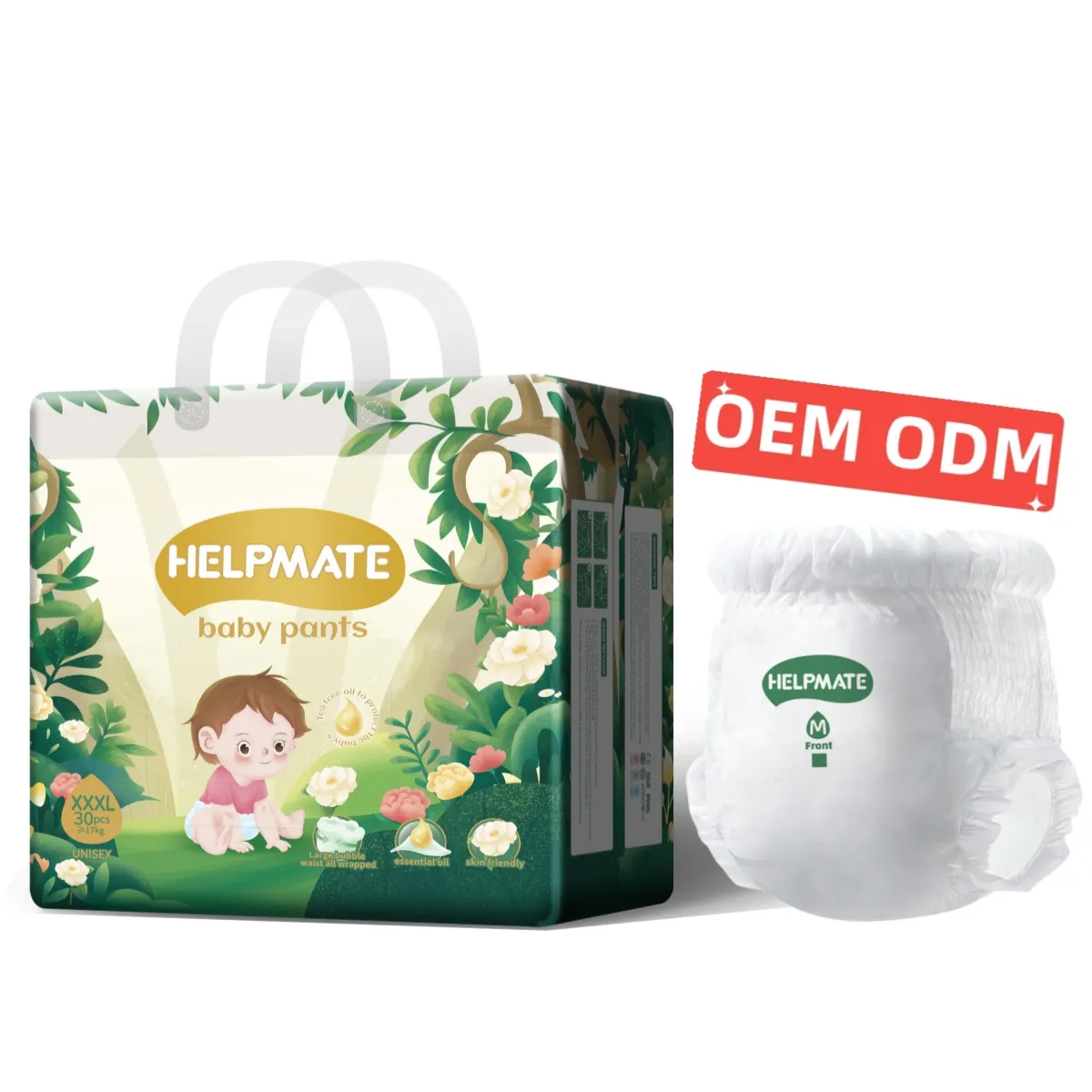 GRATIS MONSTER A Grade Baby Luier OEM ODM Ademend Laagste Prijs Wegwerp Groothandel Goedkope Luiers Broekluiers Babyluiers