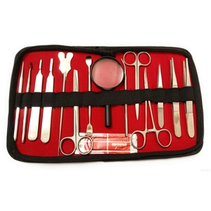 22 outils médicaux en acier inoxydable pour étudiants en médecine, aiguilles anatomiques, équipement expérimental, sondes, ciseaux, pinces, kits de dissection - Product Image 1