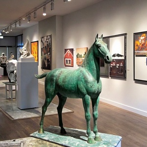 Escultura de <span class=keywords><strong>Caballo</strong></span> de Bronce Antiguo/<span class=keywords><strong>Dorado</strong></span>/Envejecido, Forma Personalizable, JIANGXIN QTDS-001 - Product Image 4