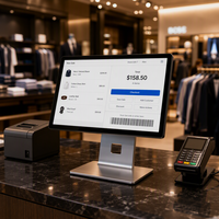 Système de point de vente pour réception d'hôtel, écran 15,6 pouces, caisse enregistreuse, Intel i5 3ème génération, 4 Go, 64 Go SSD, boîtier métallique