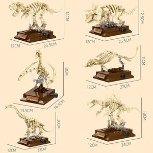 Modèles de jouets squelettes de dinosaures 3D : Spinosaurus, T-Rex, Triceratops, Fossiles, Tyrannosaurus Rex – Blocs de construction miniatures - Product Image 2