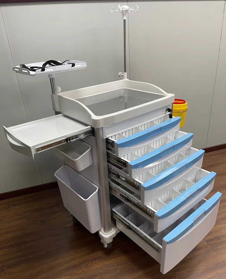 bt-ey26医院设备诊所医生使用移动复苏手推车abs碰撞车医疗紧急医疗手