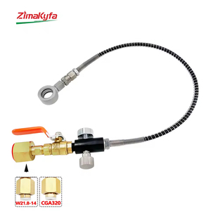 Adaptateur de Cylindre Sodastream Quick Connect pour Grand Réservoir de CO2, Adaptateur de Recharge de Bouteille, Manomètre, Tuyau, Ligne OEM Personnalisable - Product Image 1