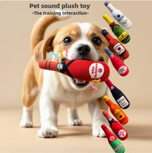 Giocattoli Ecologici per Cani, Resistenti ai Morsi, con Suono e Design Ispirato a Bottiglie di Birra, per la Pulizia dei Denti, Accessori per Animali Domestici - Product Image 1