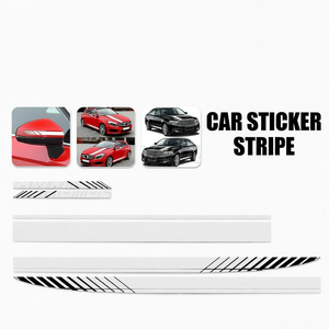 RMAUTO - Pegatinas Universales para el Costado de la Puerta de Coches Deportivos, Franjas Laterales Largas para Pegatinas de Vinilo para //Audi/VW/ - Product Image 1