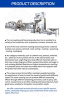 Ligne de production automatique de torréfaction et d'assaisonnement continu des cacahuètes, machine de revêtement aromatisant pour noix, machines à saveur pour snacks grillés