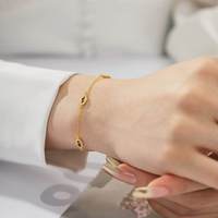 Bracelet classique en argent sterling 925 avec yeux bleus, bijoux en zircon, bracelets yeux plaqués or 18 carats pour femmes