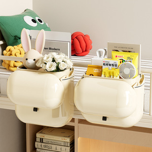 Poubelle murale avec couvercle, rectangulaire, pour usage intérieur, pour la maison, le dortoir, le lit superposé, aucun perçage requis - Product Image 2