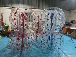 Bola zorbing tiup pvc transparan untuk dewasa, bola zorb tiup - Product Image 5