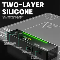 Tapis chauffant pour démontage d'écran LCD de 15 pouces LUOWEI LW-HP2 pour téléphone portable, en silicone double couche, à deux zones, chauffage réglable