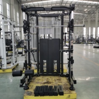 MND Fitness Machine Smith Tout-en-un Robuste avec Rack de Musculation, Double Crossover par Câble et Piles de Poids
