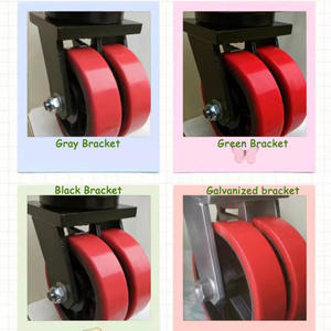 8 Zoll Doppel rad Eisenkern pu Polyurethan drehbares Lenkrad schwere 3 Tonnen - Product Image 2