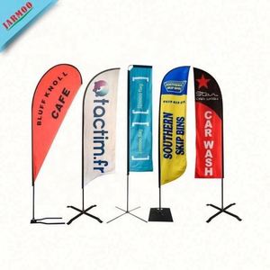 Double Side Custom Promotional Knife Teardrop Beach Feather Cheap <b>Flags</b> and Banners 2M 3 Meters 4M 5M Beach <b>Flag</b> - Product Image 5