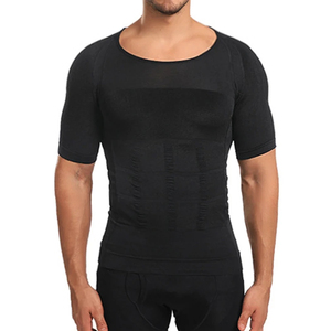 Camisetas Moldeadoras de Cuerpo para Hombre, Elásticas, Ajustadas, de Manga Corta, para Fitness, Ropa Interior Moldeadora, Adelgazante, para Moldear el Abdomen y el Busto - Product Image 2