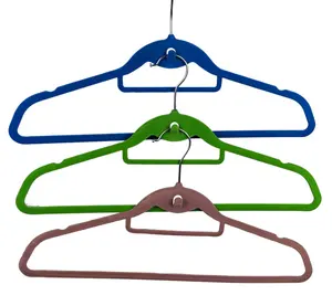 Inspring Space Saving Hanger velvet Clothes Hanger Flock/Velvet Hangers for shirt