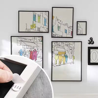 Pita Perekat Dinding Bebas Kerusakan, Dapat Dilepas, Perekat untuk Menggantung Gambar, Pengait dan Pengikat, Dapat Digunakan Kembali untuk Rumah, Kantor, dan DIY