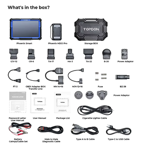TOPDON Phoenix Smart รองรับการปรับเทียบ ADAS และการทดสอบแบตเตอรี่ เครื่องมือสแกนวินิจฉัยรถยนต์ เครื่องมือวินิจฉัยรถยนต์ระดับมืออาชีพ - Product Image 3