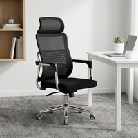 Chaises de bureau ergonomiques modernes en tissu maillé pivotantes avec soutien lombaire