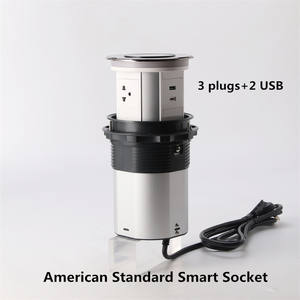 Prise de charge sans fil 3 prises + <span class=keywords><strong>2</strong></span> USB Smart AU EU IT <span class=keywords><strong>FR</strong></span> US IL UK Plug Power Strip pour barre de conception de bureau à domicile - Product Image 3