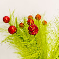 Premium Noel Grinch Peluş Süsü, Noel Ağacı Tepesi ve Whoville Ev Dekorasyonu için Yeşil Canavar Elf Bebek