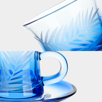 Ensemble de 12 tasses à thé et à café en verre d'inspiration marocaine Design ethnique soufflé à la main pour la vente en gros