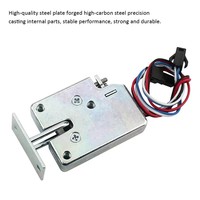 Serrures de Porte Électriques 5V/12V/24V Serrure Électronique de Contrôle d'Accès Mini Électroaimant Solénoïde Verrou Électrique pour Armoire Tiroir