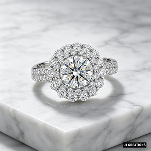 <b>Custom</b> S925|9K|14K|18K Solid Gold 1 1/2 Karat Round Lab Grown Diamond Wedding <b>Ring</b> VVS-VS Quality Brilliant Cut <b>Ring</b> - Product Image 4