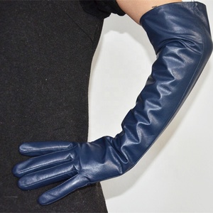 Vente en gros de longs <span class=keywords><strong>gants</strong></span> en <span class=keywords><strong>cuir</strong></span> de mouton véritable pour femmes de taille personnalisée Design à la mode pour le cyclisme Utilisation décontractée Écran <span class=keywords><strong>tactile</strong></span> - Product Image 1