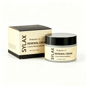 Crème pour le visage à la vitamine C probiotique - CRÈME RENOUVELLEUSE SYLAX pour une réparation douce de la peau - Produit de soin hydratant anti-rides pour un usage quotidien - Product Image 1
